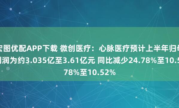 宏图优配APP下载 微创医疗：心脉医疗预计上半年归母净利润为约3.035亿至3.61亿元 同比减少24.78%至10.52%