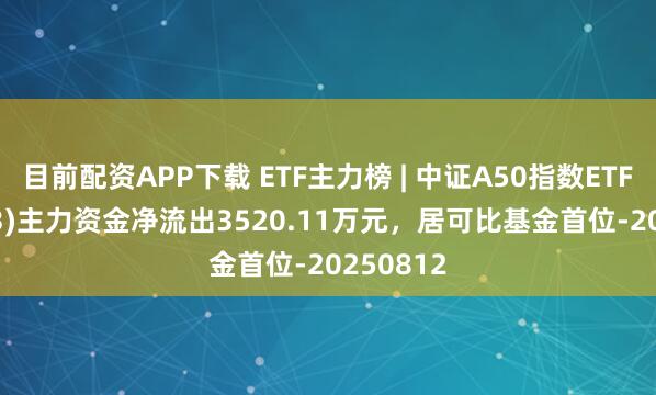 目前配资APP下载 ETF主力榜 | 中证A50指数ETF(159593)主力资金净流出3520.11万元，居可比基金首位-20250812